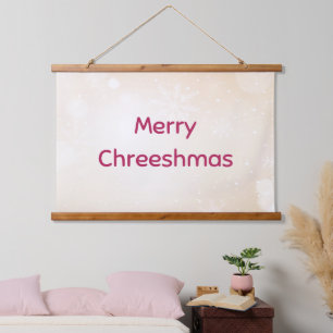 Merry Chreeshmas Tapestries Wandteppich Mit Holzrahmen