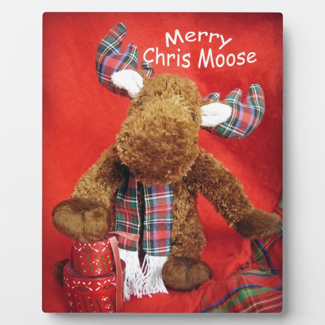 Merry Chris Moose Fotoplatte (Vorderseite)
