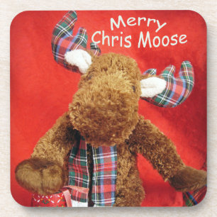 Merry Chris Moose Getränkeuntersetzer