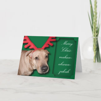 Merry Chrismahanukwanzakah Feiertagskarte