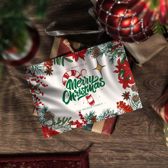 merry chrismas in u postkarte (Von Creator hochgeladen)