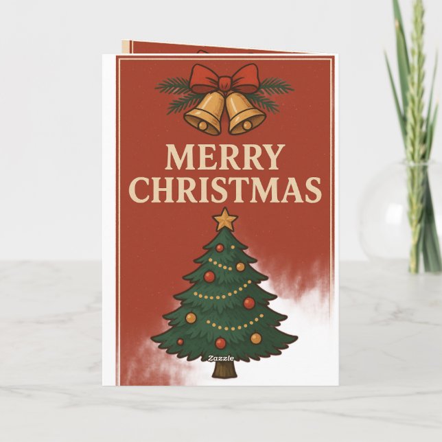 MERRY CHRISMAS INVITATION CARD KARTE (Rückseite)