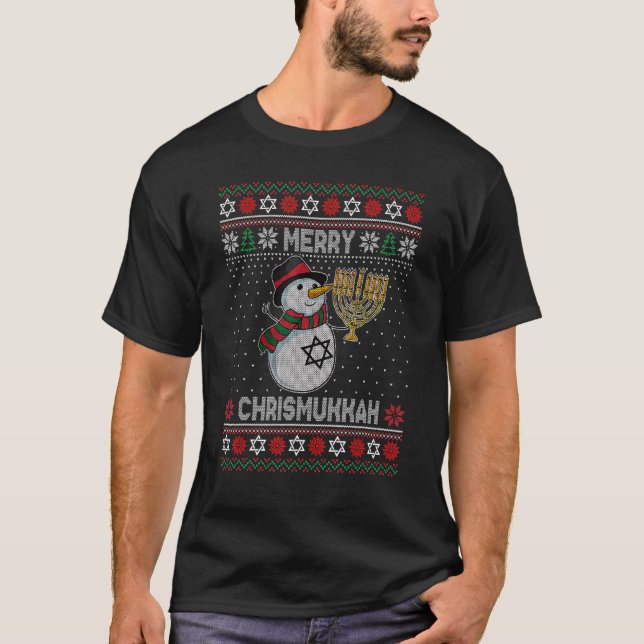 Merry Chrismukkah 2021 Happy Hanukkah Christmas Sn T-Shirt (Vorderseite)