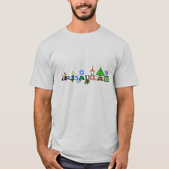 Merry Chrismukkah Graphic Fun T - Shirt (Vorderseite)