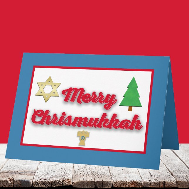Merry Chrismukkah Gruetkarte Feiertagskarte (Von Creator hochgeladen)