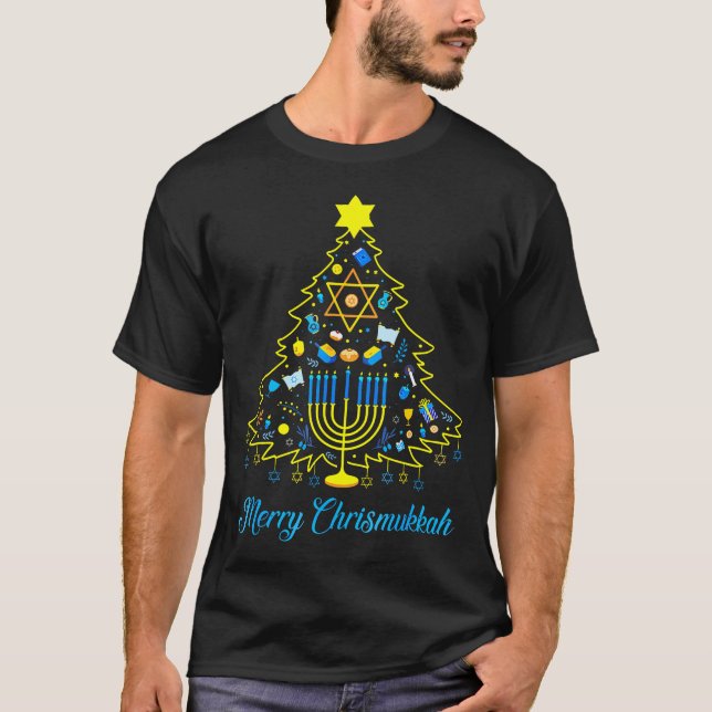 Merry Chrismukkah Happy Chrismukkah Happy Christma T-Shirt (Vorderseite)