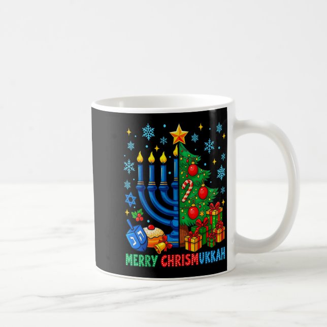 Merry Chrismukkah Happy Christmas Hanukkah Pajama  Kaffeetasse (Rechts)