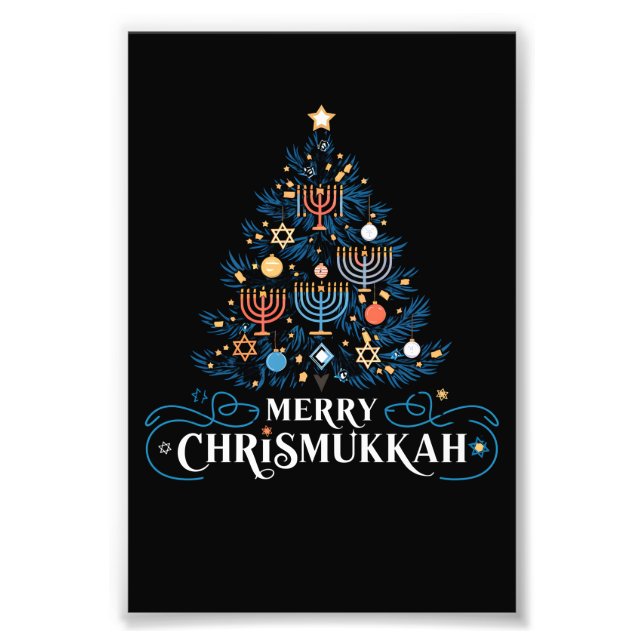 Merry Chrismukkah Jewish Holiday Hanukkah Fotodruck (Vorne)