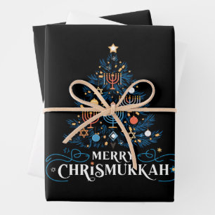 Merry Chrismukkah Jewish Holiday Hanukkah Geschenkpapier Set