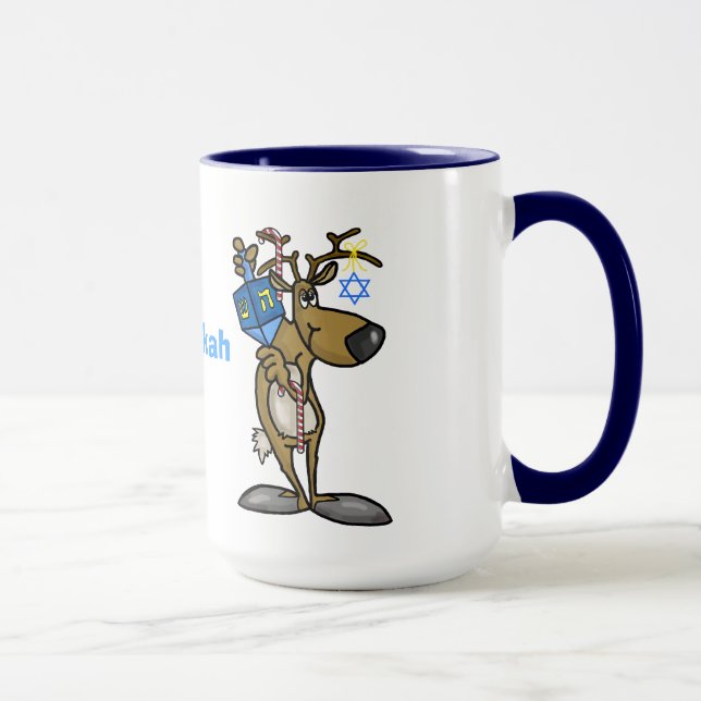 Merry Chrismukkah Jewish Reindeer Tasse (Rechts)