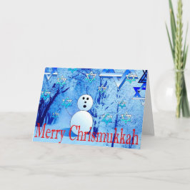 Merry Chrismukkah Judao-Christliche Grußkarte Feiertagskarte