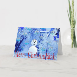 Merry Chrismukkah jüdische Weihnachtsgrüßkarte Feiertagskarte