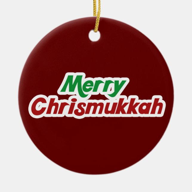 Merry Chrismukkah Keramikornament (Vorne)