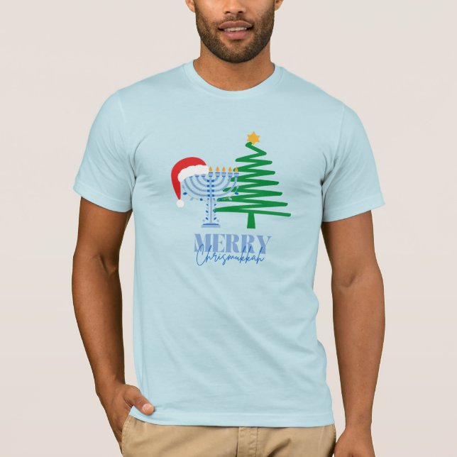 Merry Chrismukkah Light Blue T - Shirt (Vorderseite)