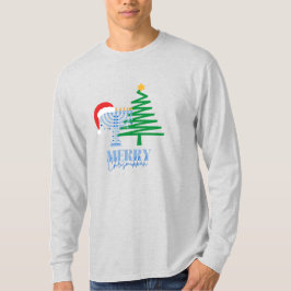 Merry Chrismukkah Light Gray Long Sleeve T - Shirt