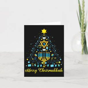 Merry Chrismukkah Menorah Weihnachtsbaum Chanukah Karte