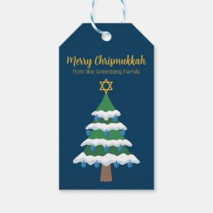 Merry Chrismukkah Niedlich Hanukkah Weihnachts-Par Geschenkanhänger