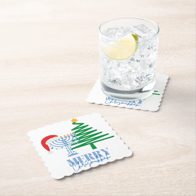 Merry Chrismukkah Party Decorpapier Untersetzer (Vor Ort)