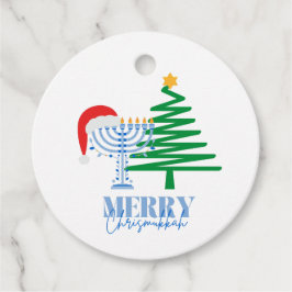 Merry Chrismukkah Simple Favor Gift Tag Geschenkanhänger