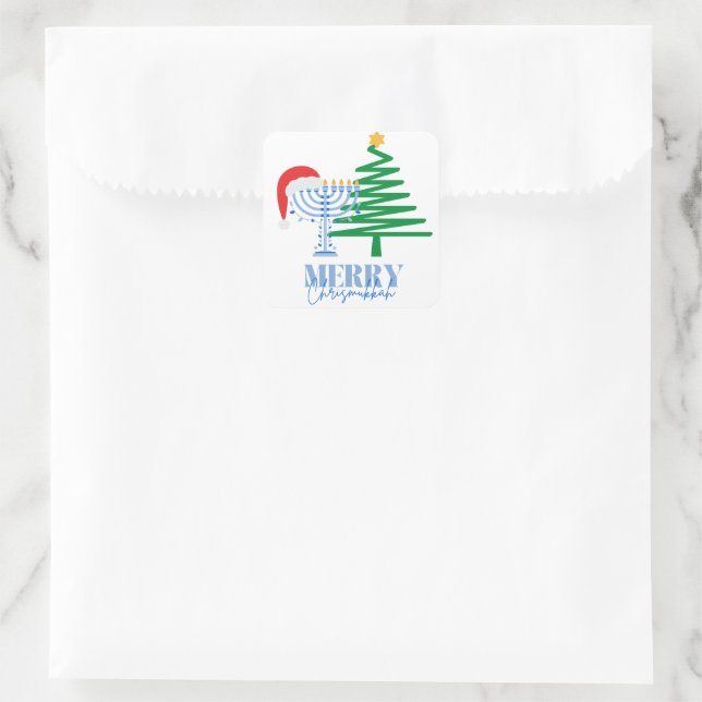 Merry Chrismukkah Sticker (Tasche)
