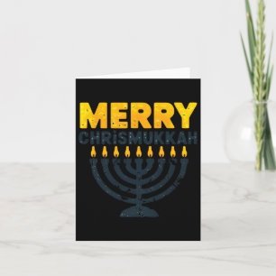 Merry Chrismukkah Weihnachten Hanukkah Chanukiah G Karte
