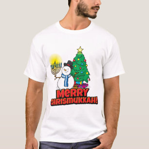 Merry Chrismukkka Snowman Menorah und Individuelle T-Shirt