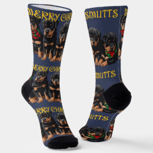 Merry Chrismutts Weihnachtsferien Welpen Festlich Socken