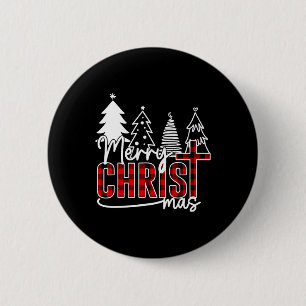 Merry Christ Mas Christlich Jesus Christmas Pjs Xm Button