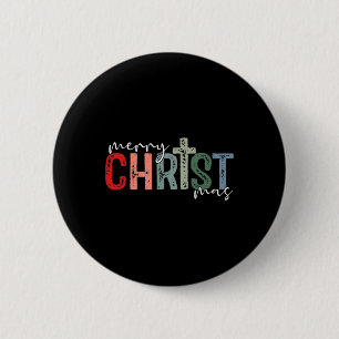 Merry Christ Mas Christlicher Gott, der Weihnachte Button