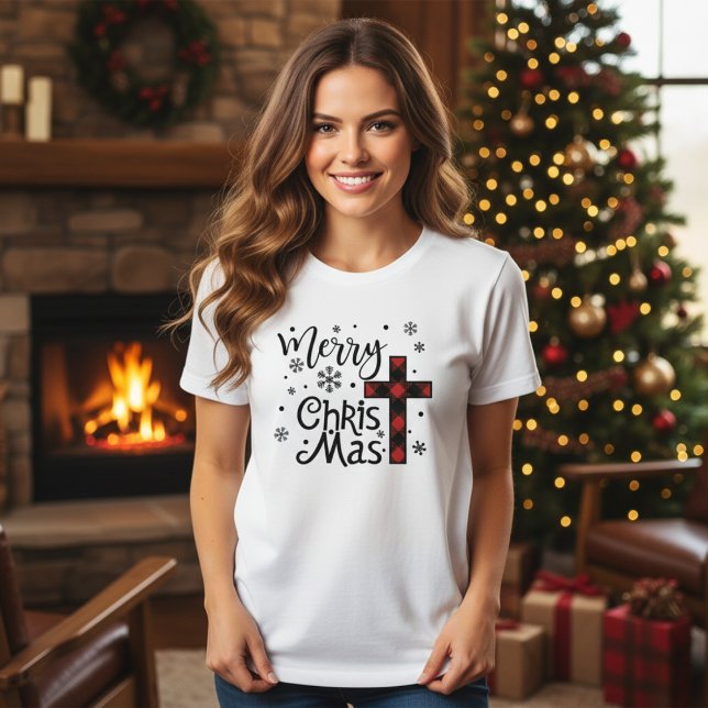 Merry Christ Mas Christlicher Weihnachtsurlaub T-Shirt (Merry Christ Mas Christian Christmas Holiday T-Shirt)