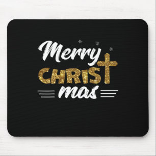Merry Christ Mas Funny Christmas Familie Matching  Mousepad