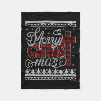 Merry Christ Mas Jesus Christlich Pajamas Ugly Chr Fleecedecke
