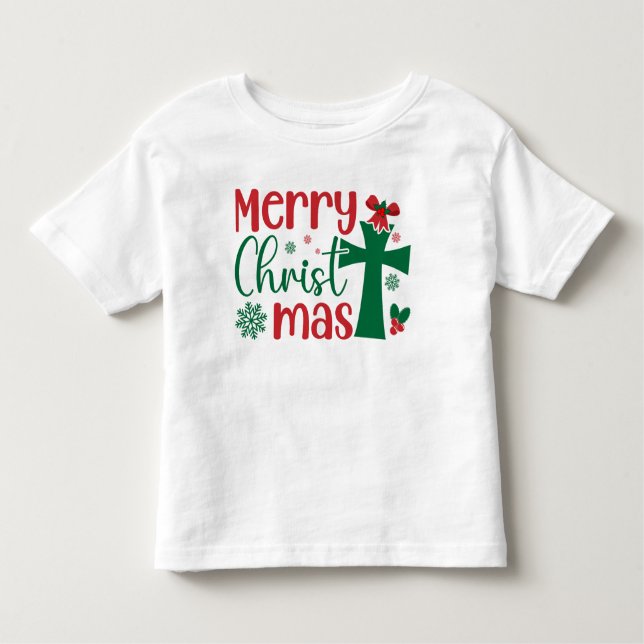 Merry Christ Mas, Weihnachten Kleinkind T-shirt (Vorderseite)