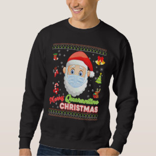 Merry Christ Mask Santa Elf Gesicht Maske Weihnach Sweatshirt