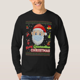 Merry Christ Mask Santa Elf Gesicht Maske Weihnach T-Shirt