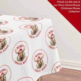 Merry Christ-moose Funny Christmas Moose Tischdecke