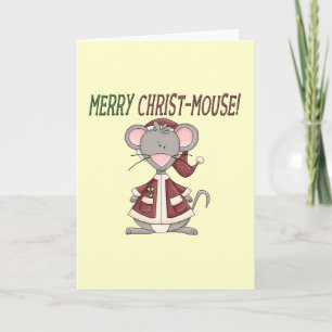 Merry Christ-Mouse T-shirts and Gifts Feiertagskarte