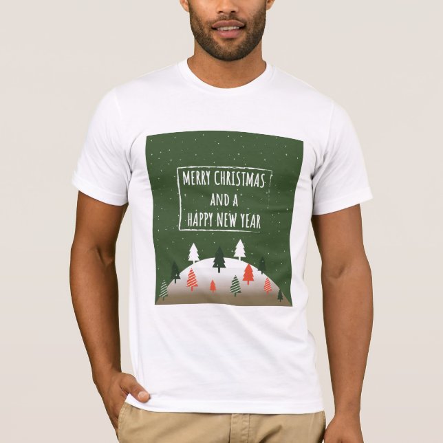 MERRY CHRISTMA Retro Design T-Shirt (Vorderseite)
