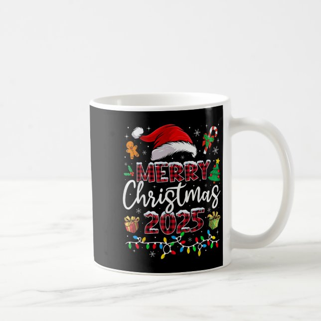 Merry Christmas 2025 Santa Elf Funny Family Matchi Kaffeetasse (Rechts)