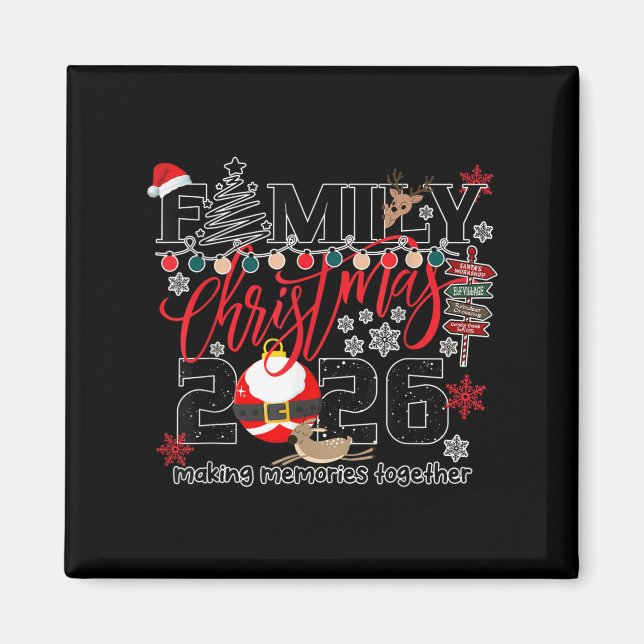 Merry Christmas 2026 Women, Men Shirt  Magnet (Vorne)