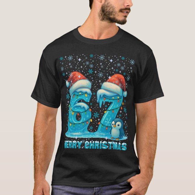Merry Christmas 67 Frozen Numbers T-Shirt (Vorderseite)