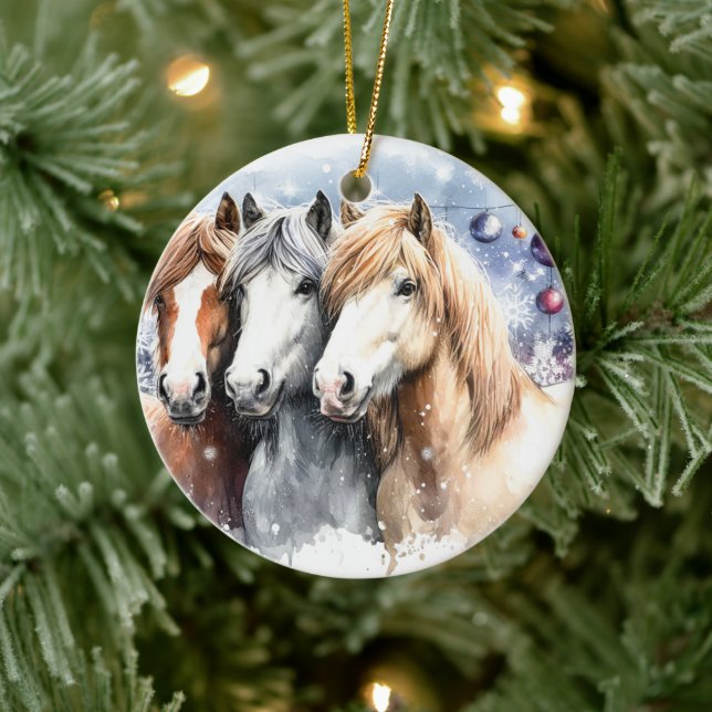 Merry Christmas - 8 Keramik Ornament (Baum)