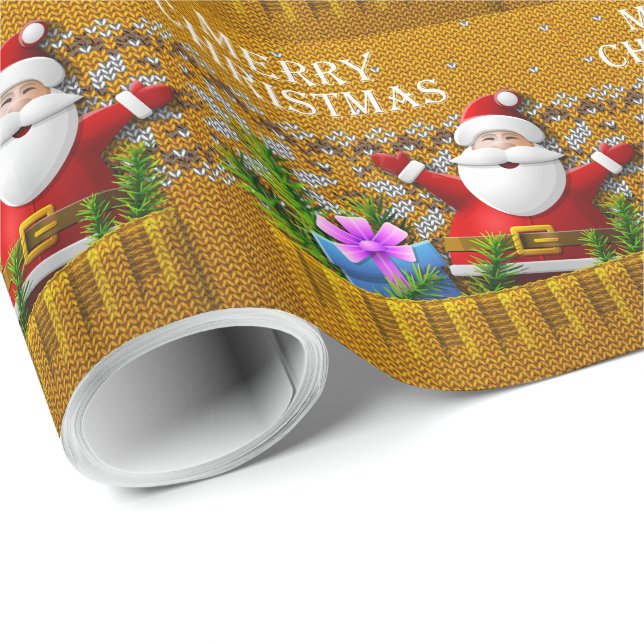 Merry Christmas 98 Image Options Wrapping Paper Geschenkpapier (Rolleneckpunkt)