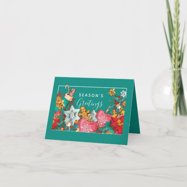 Merry Christmas Add Your Foto Karte (Vorderseite)