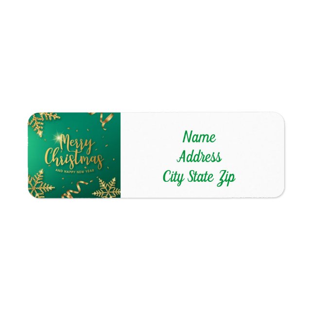 *MERRY CHRISTMAS* ADDRESS-ETIKETT (Vorne)