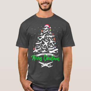 Merry Christmas  Airplane Christmas Tree Plane Xma T-Shirt
