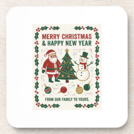 Merry Christmas and a Happy New Year Getränkeuntersetzer