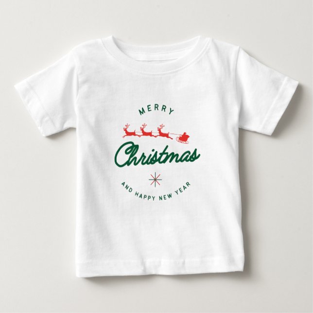 Merry Christmas and happy New Year  Baby T-shirt (Vorderseite)