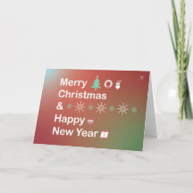 Merry Christmas and Happy New Year card