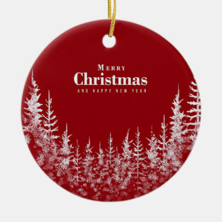 Merry Christmas and Happy New year card Keramik Ornament